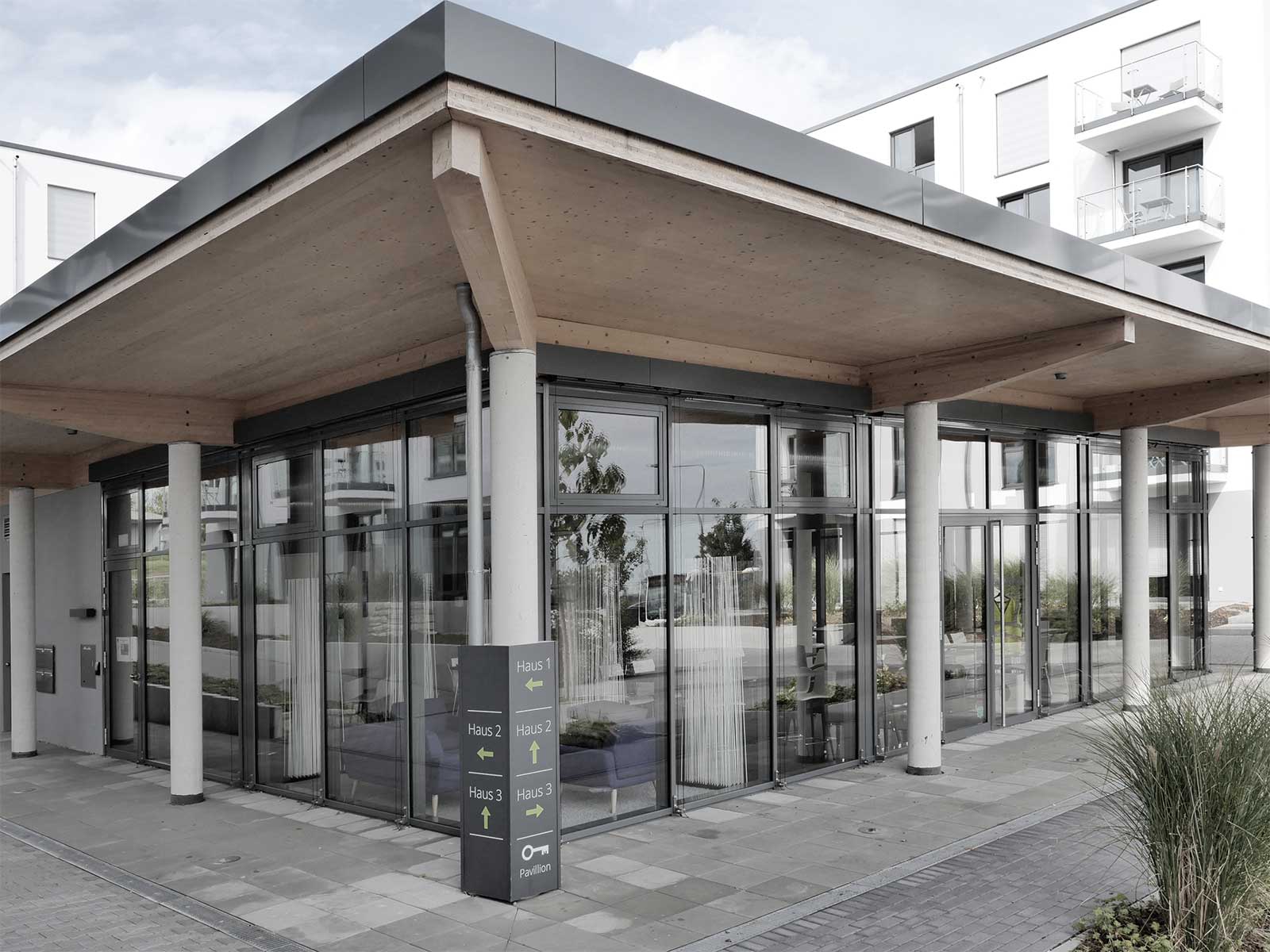 bs2 bsquadrat mainz, apartement hotel mit veranstaltungspavillio