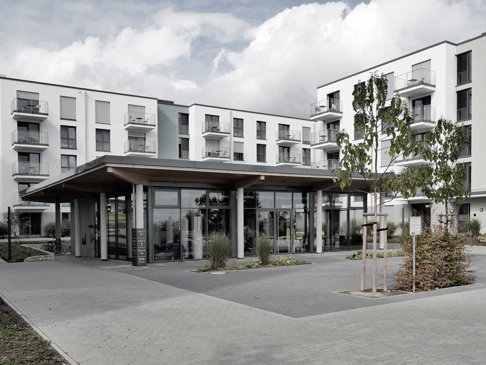 bs2 bsquadrat mainz, apartement hotel mit veranstaltungspavillio